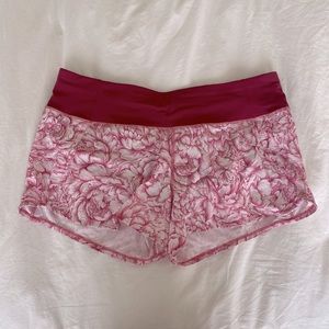 Lululemon Speed Up Shorts Pink Floral
